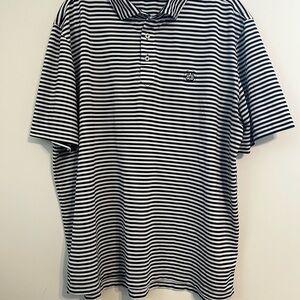 Stitch Golf Black and White Polo Shirt with Classic Stripes size XL